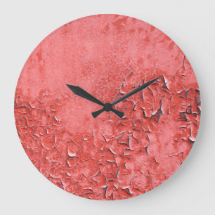 Vintage Rusty Iron Wall Texture Large Clock