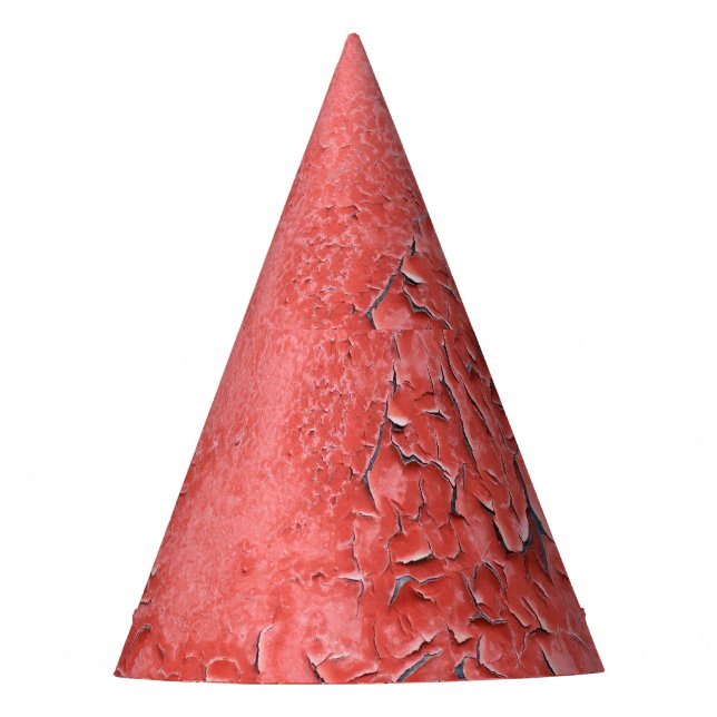 Vintage Rusty Iron Wall Texture Party Hat (Front)