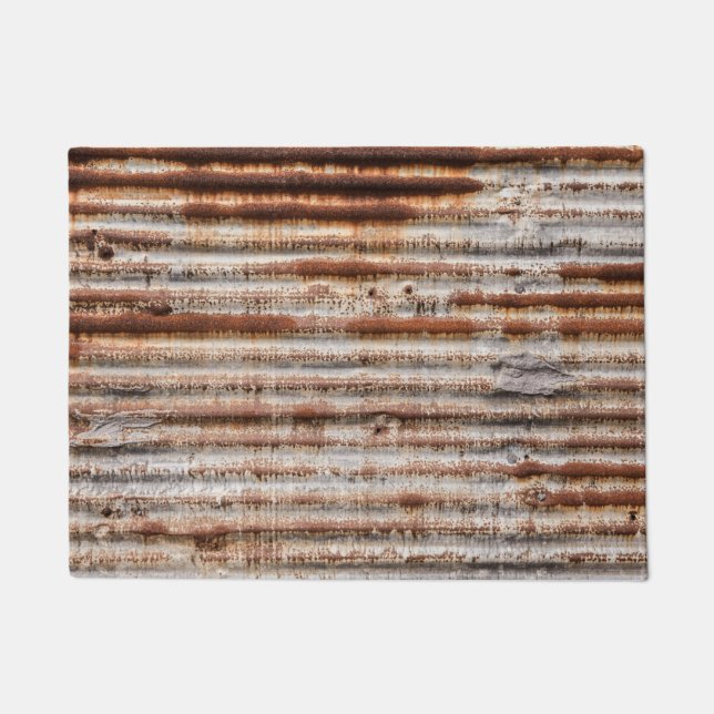 Vintage Rusty Metal Doormat (Front)