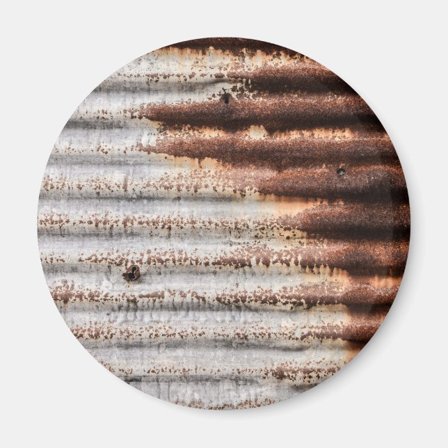 Vintage Rusty Metal Magnet (Front)