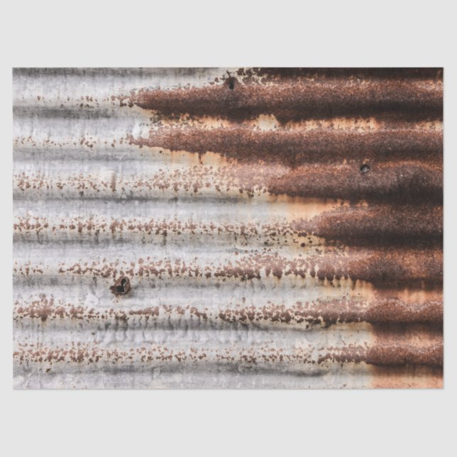 Vintage Rusty Metal Tissue Paper (Front)