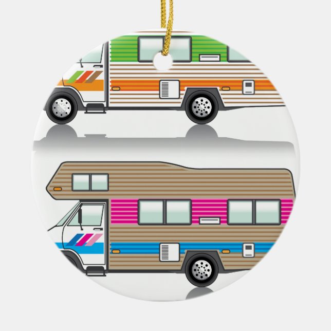 Vintage RV Ceramic Tree Decoration (Front)