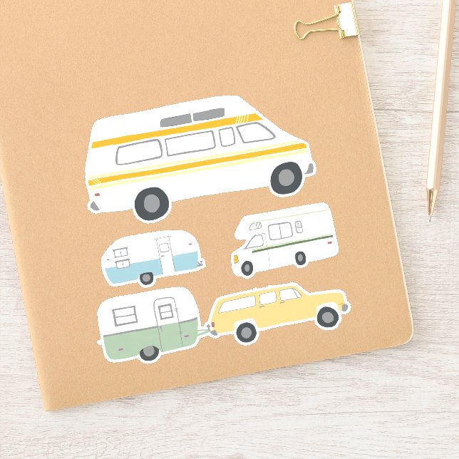 Vintage RV Van Motorhome Campervan Trailer (Notebook)