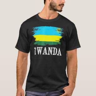 Vintage Rwanda Flag I Love Rwanda T-Shirt