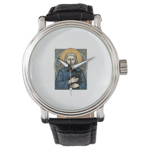Vintage Sacred Cat Portrait Vector Shirt Design_1 Watch