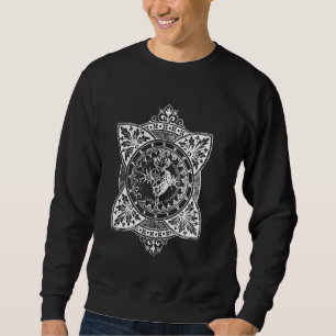 Vintage Sacred Heart of Jesus Symbol Traditional C Sweatshirt