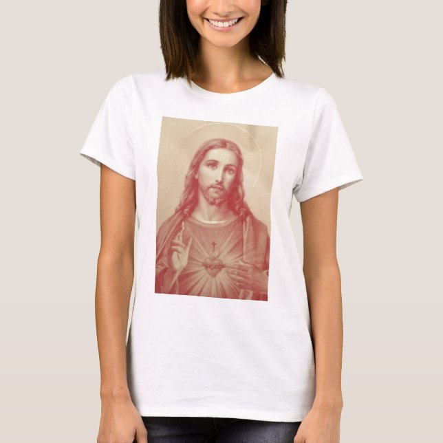 Vintage Sacred Heart of Jesus T-Shirt (Front)