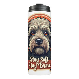 Vintage Sad Dog Retro Rescue Style Shirt Design 2 Thermal Tumbler