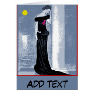 Vintage Sad Woman In Gown