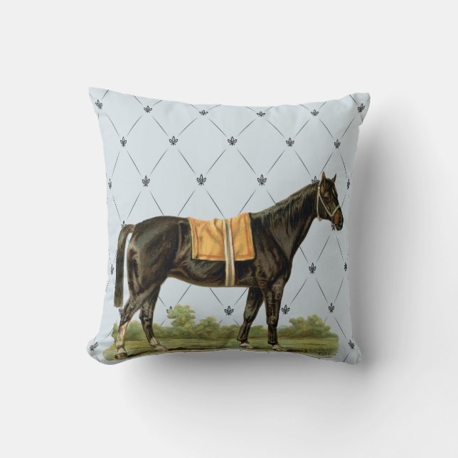 Vintage Saddle Horse Throw Pillwo Cushion (Front)