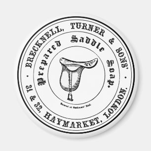 Vintage Saddle Soap Farmhouse Black & White Magnet