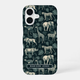Vintage Safari African Animals iPhone 16 Case