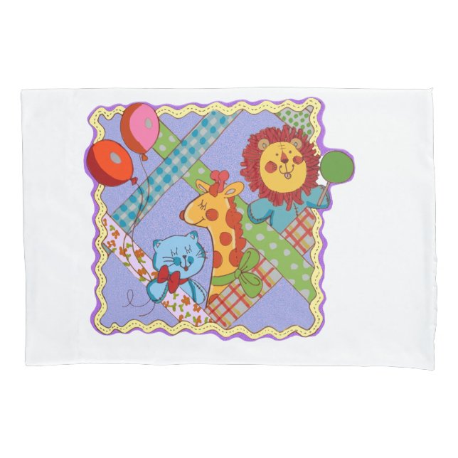 Vintage Safari Animals Pillowcase (Front)