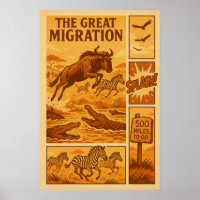 Vintage Safari Comic – The Great Migration 