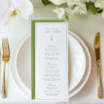 Vintage Sage Green & Beige Striped Wedding Menu<br><div class="desc">This elegant wedding menu features a soft beige striped background paired with refined sage green serif typography and delicate script accents. Designed for garden weddings, formal outdoor receptions, and timeless celebrations. The back includes customisable initials (delete if not needed), offering a personalised touch for your event. Fully editable with your...</div>