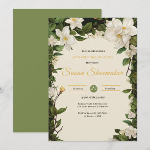 Vintage Sage Green Botanal Invitation