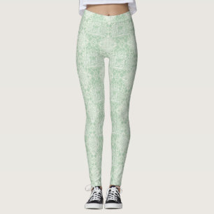 Vintage Sage Toile with Classical Figures Leggings
