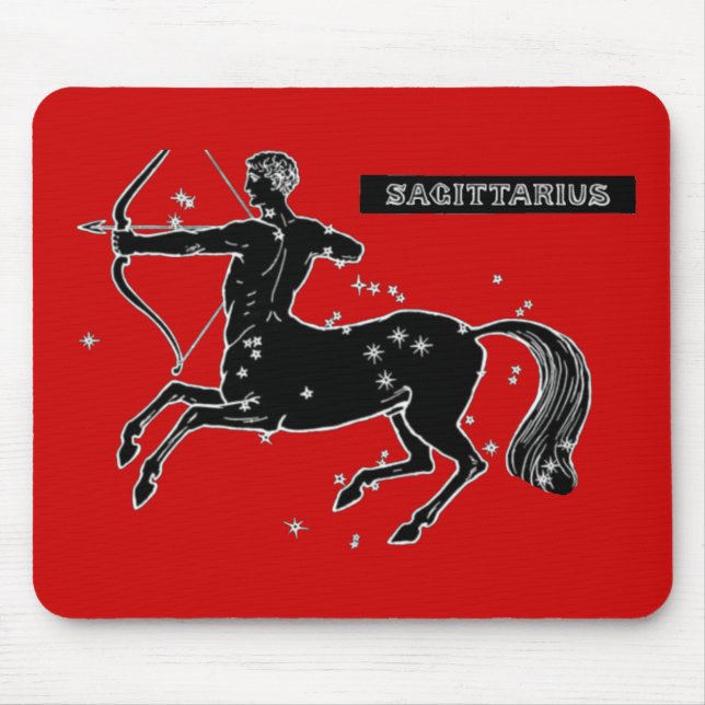 Vintage Sagittarius Mouse Mat (Front)
