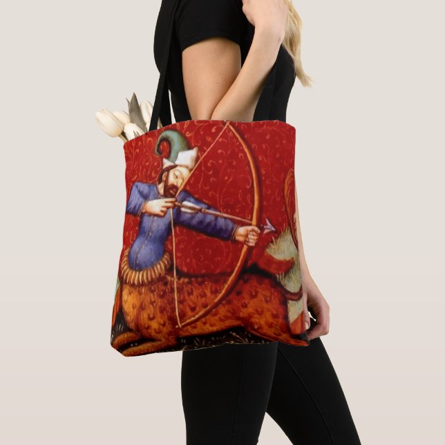 Vintage Sagittarius Tote Bag (Close Up)
