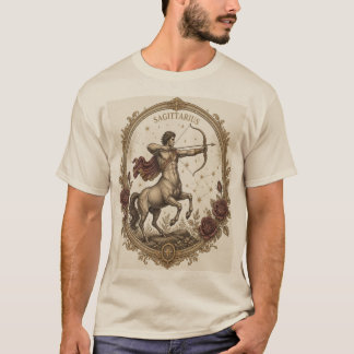 Vintage Sagittarius Zodiac Centaur Art T-Shirt