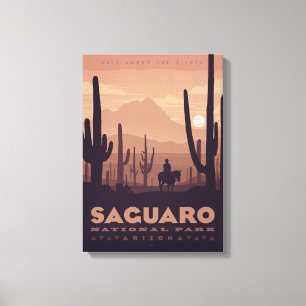 Vintage Saguaro National Park Canvas Print