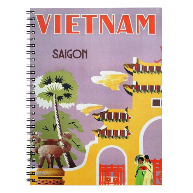 Vintage Saigon Vietnam Travel Notebook (Front)