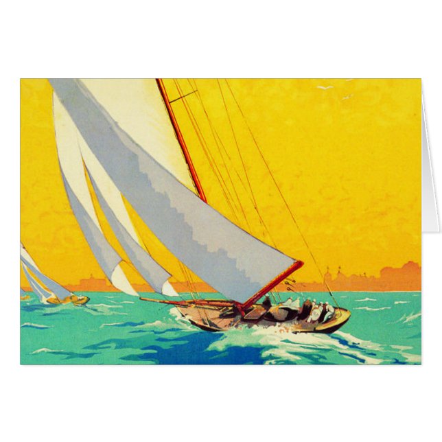 Vintage Sail Boats French Travel (Front Horizontal)