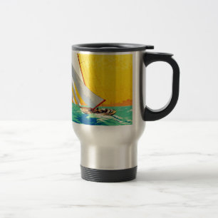 Vintage Sail Boats French Travel Mug