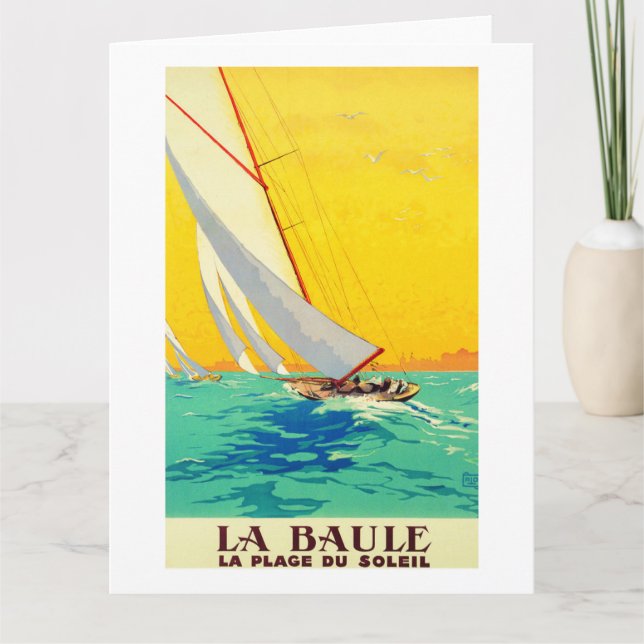 Vintage Sail Boats French Travel Postcard (Front)