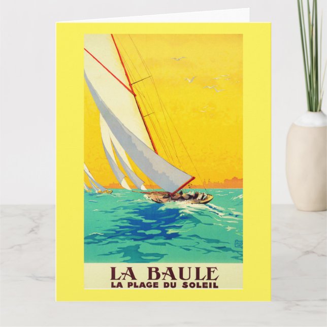 Vintage Sail Boats French Travel Postcard (Front)