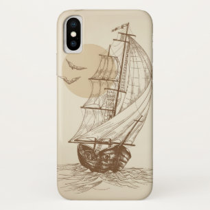 Vintage sailboat iPhone x case