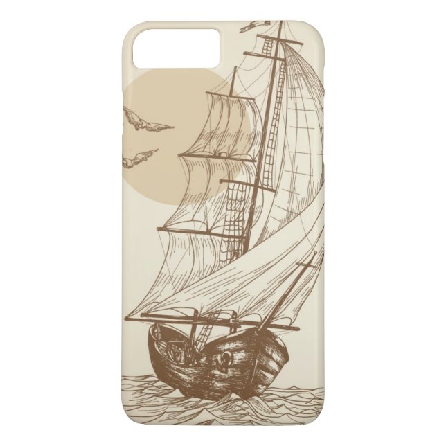 Vintage sailboat Case-Mate iPhone case (Back)