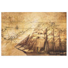 Vintage Sailboat & Map Decoupage Tissue Paper
