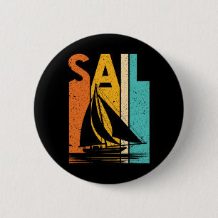 Vintage Sailing Boat Crew Boating Boat Owner Boat  6 Cm Round Badge