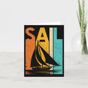 Vintage Sailing Boat Crew Boating Boat Owner Boat  Card