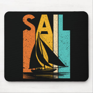 Vintage Sailing Boat Crew Boating Boat Owner Boat Mouse Mat