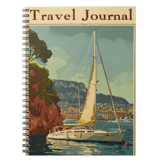 Vintage Sailing Boat Travel Journal  (Front)