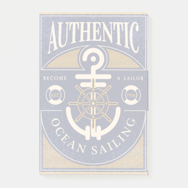 Vintage Sailing Poster Post-it Notes (Front)
