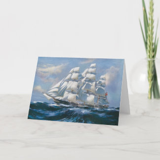 Vintage Sailing Ship Card