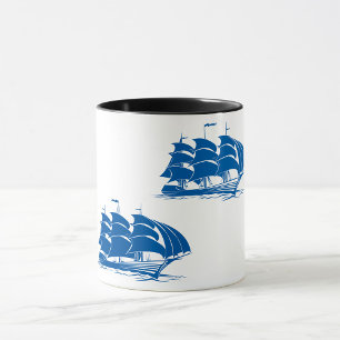 Vintage Sailing Ship Nautical Ocean Clipper Mug