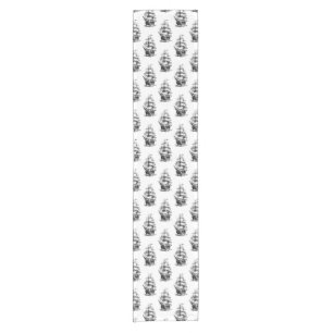 Vintage Sailing Ship Pattern Design Short Table Runner