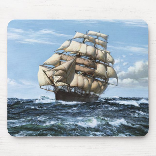 Vintage Sailing ships Mouse Mat (Front)