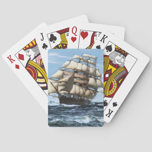 Vintage Sailing ships Playing Cards (Back)