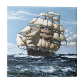 Vintage Sailing ships Tile