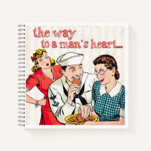 Vintage Sailor and House Wife Art Quote Notebook