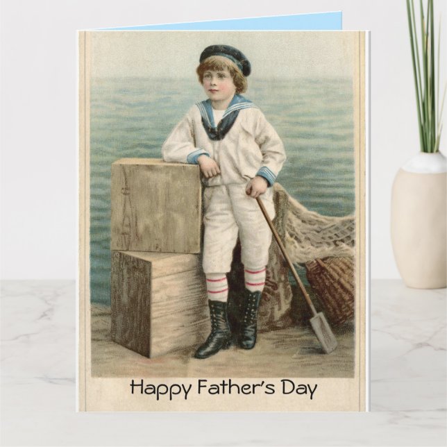 VINTAGE SAILOR BOY FATHER'S DAY CARD (Front)