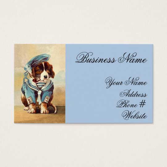 Vintage Sailor Dog Business Card