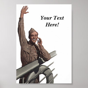 Vintage Sailor Shout Out Poster