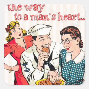 Vintage Sailor Square Sticker