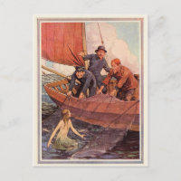 Vintage Sailors Mermaid Catch